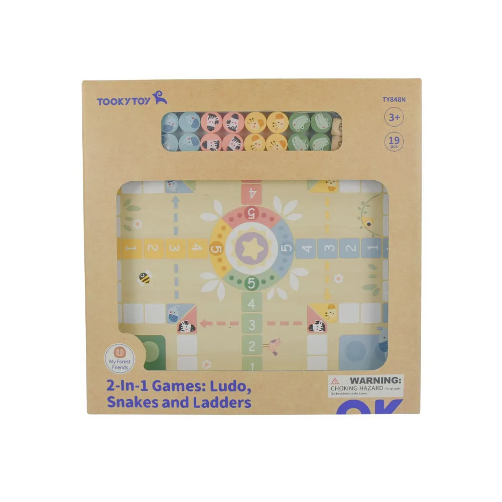 2-in-1 Games: Ludo, Snakes & Ladders 19pc