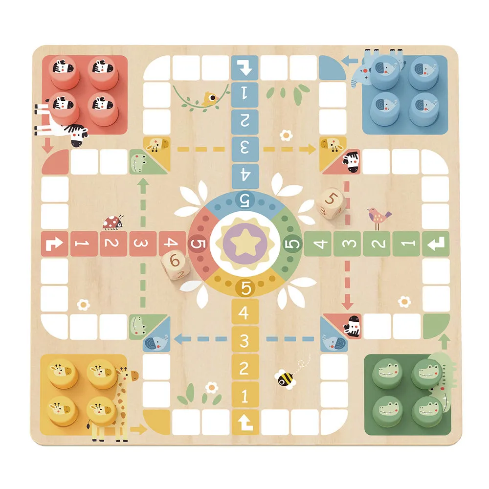 2-in-1 Games: Ludo, Snakes & Ladders 19pc