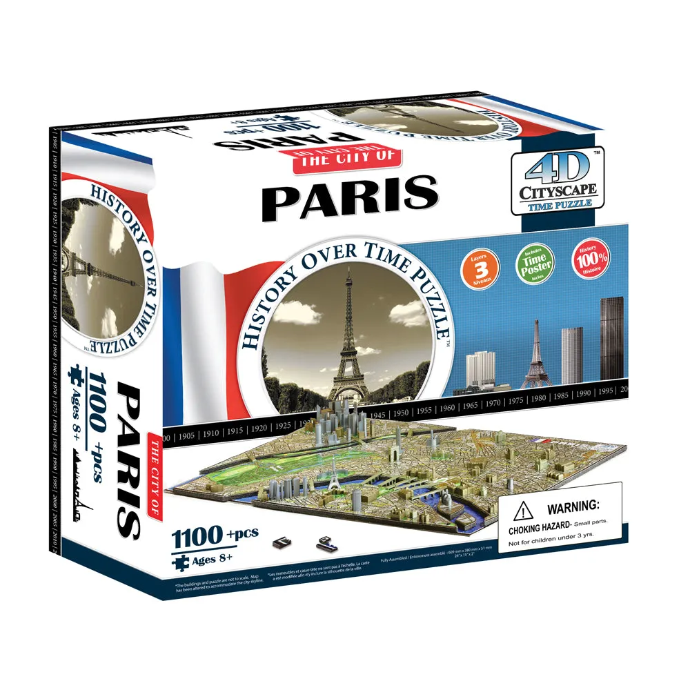 4D Cityscape Time Puzzle - Paris, France - 870  pc