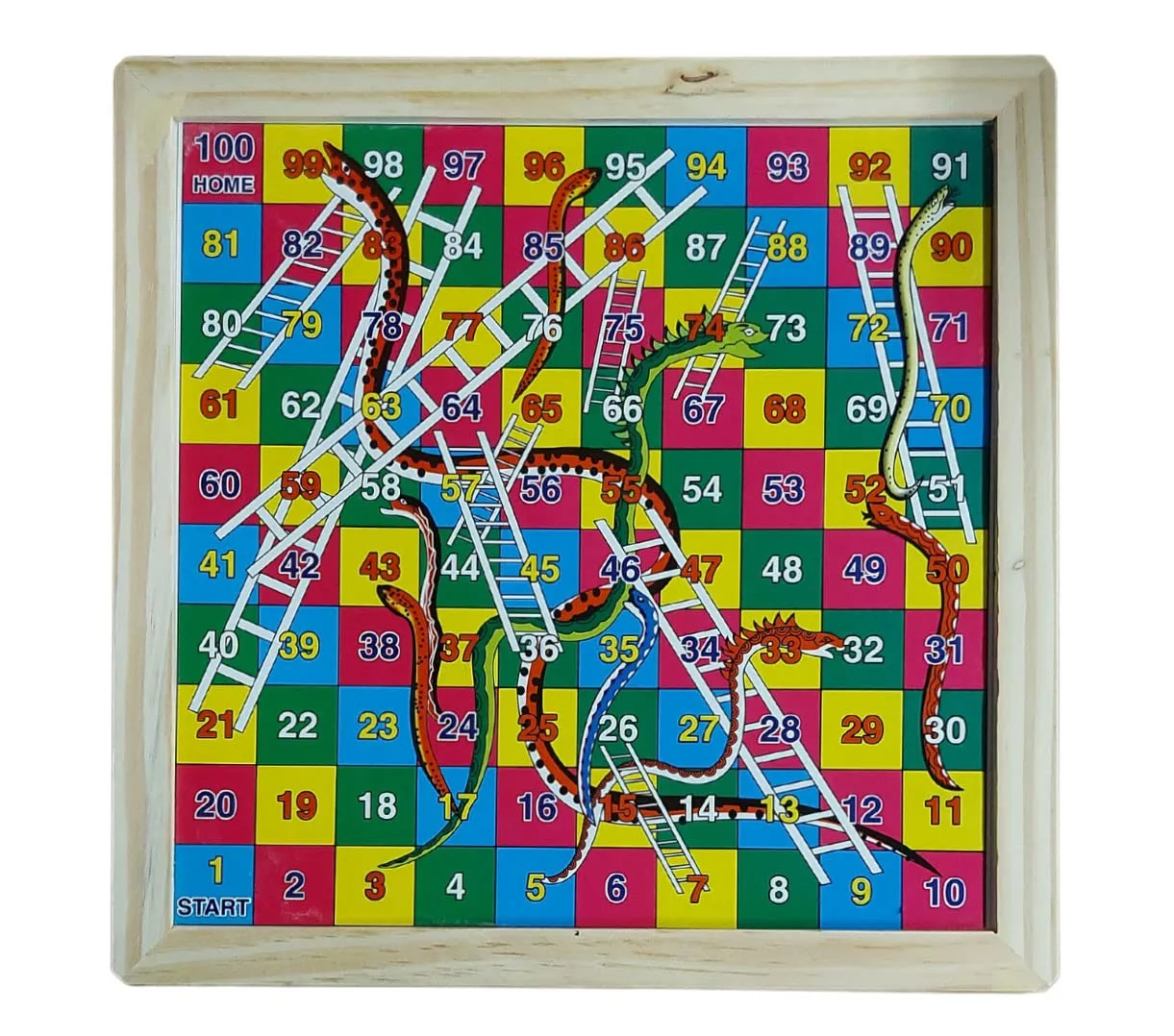 Amisha GIft Gallery Ludo Board Games for Kids Chess Board Games for Kids 2 in 1 Classics Wooden Toys for Kids Indoor Game for Kids Boys Girls and Adults (Ludo & Snake Ladder)