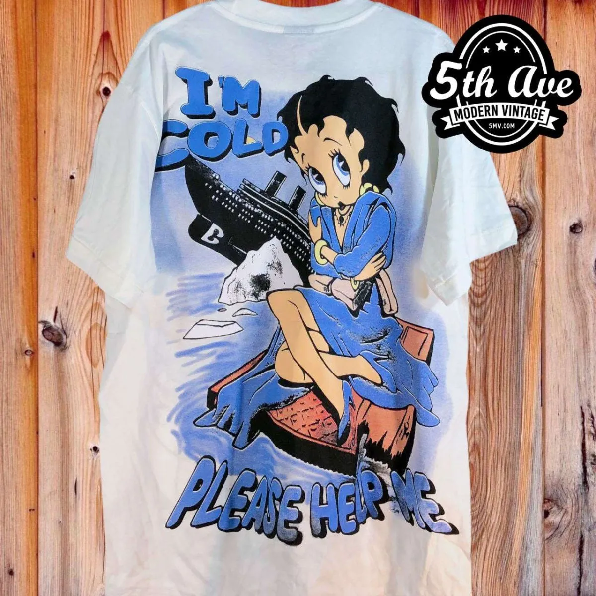 Betty Boop x Popeye x Titanic - AOP all over print New Vintage Animation T shirt