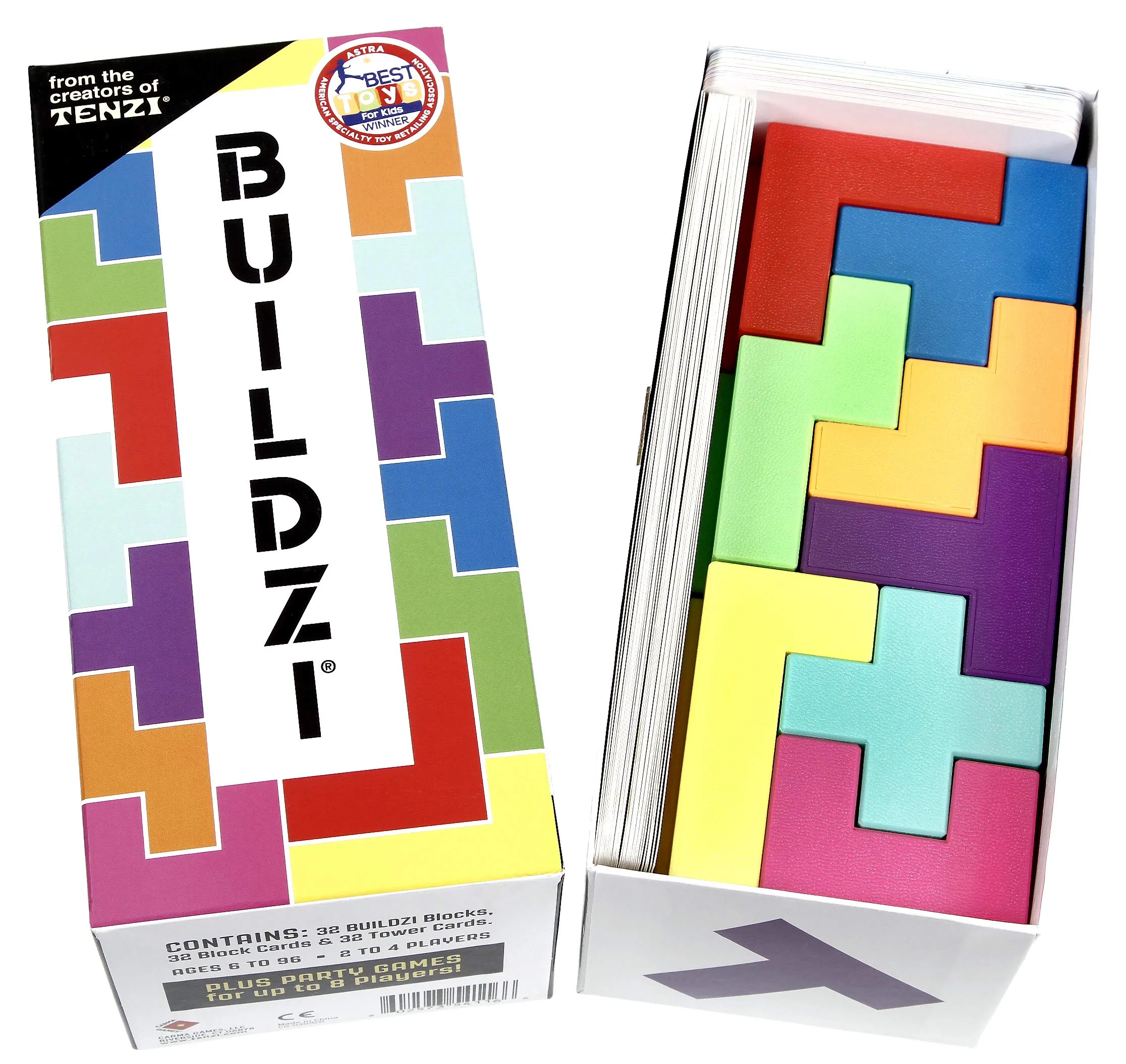 BUILDZI by TENZI - The Fast Stacking Building Block Game for The Whole Family