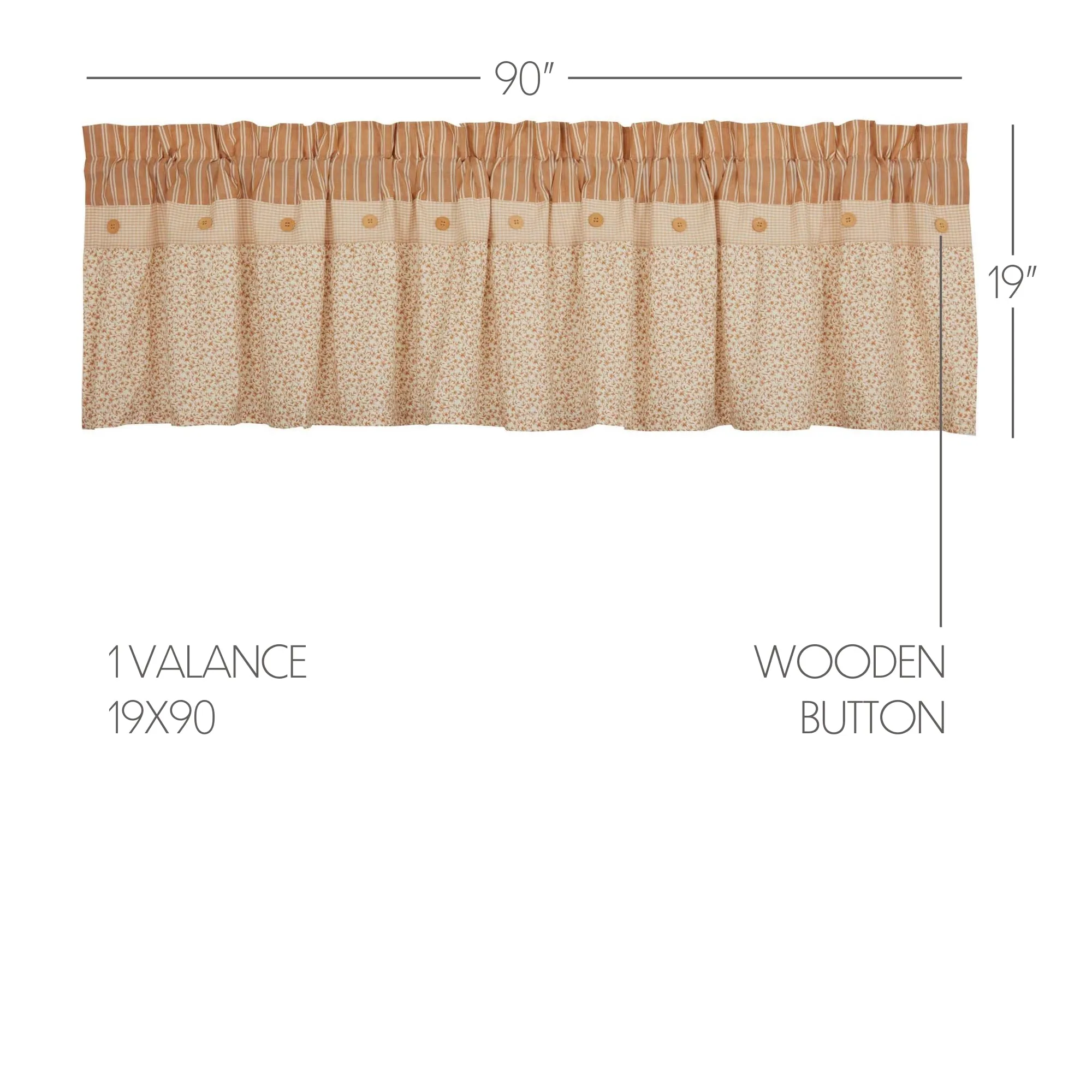 Camilia Ruffled Valance 19x90