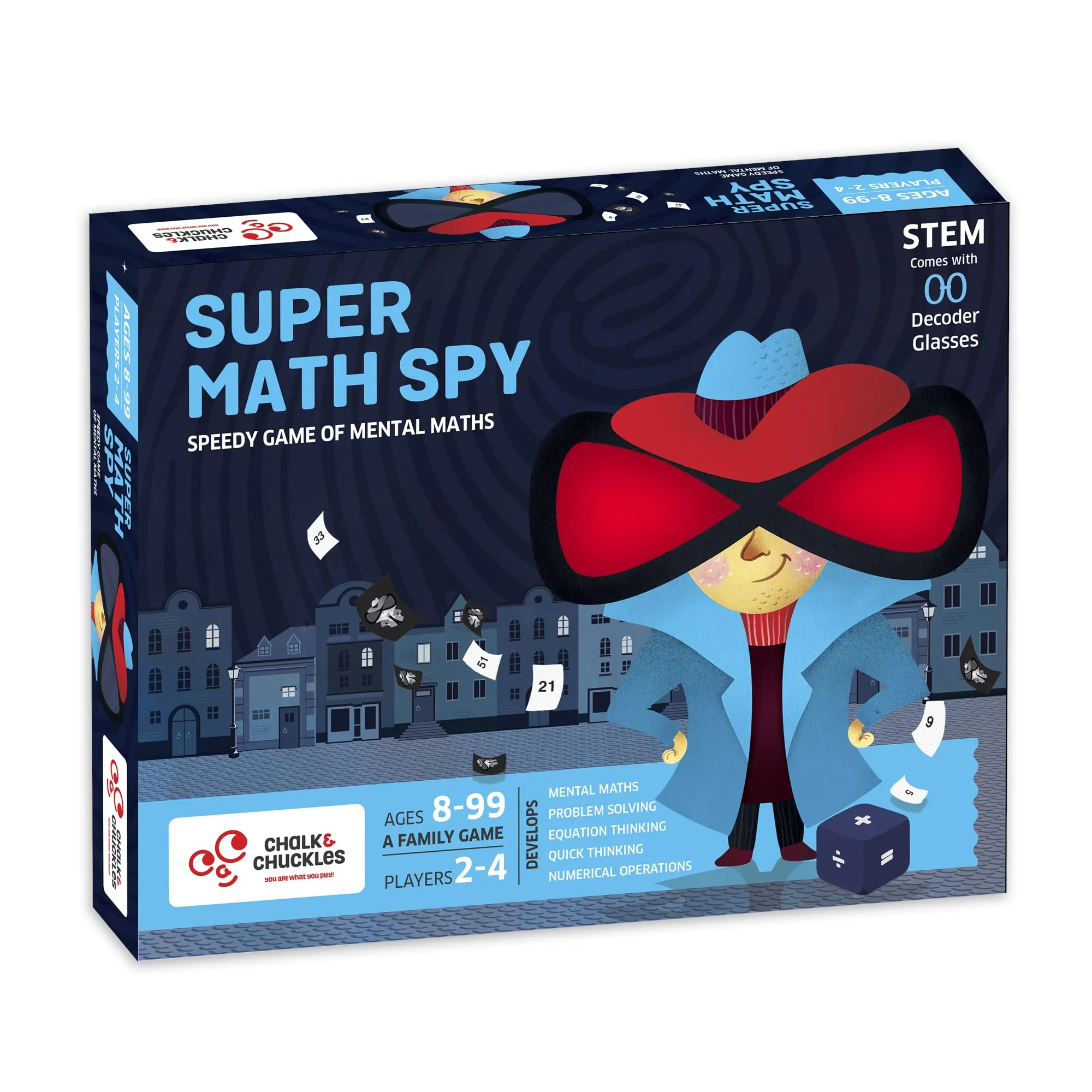 Chalk and Chuckles Super Math Spy - Board Games for Boys, Girls Age 8-12, Fun, Educational Brain Games for Kids 10  Years, Best Gift for 9, 10, 11 Yrs, Multicolor