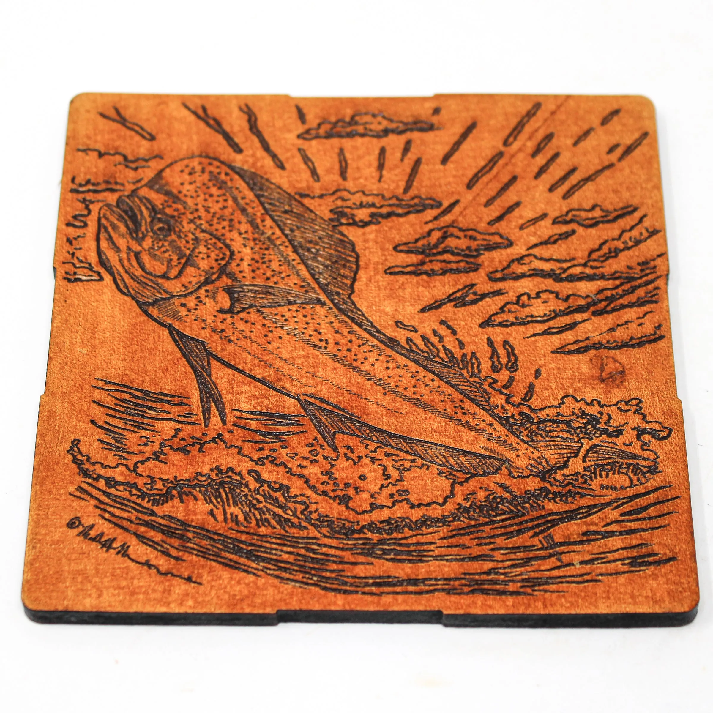 Coasters Set - Leather - Big Game Fishing 23