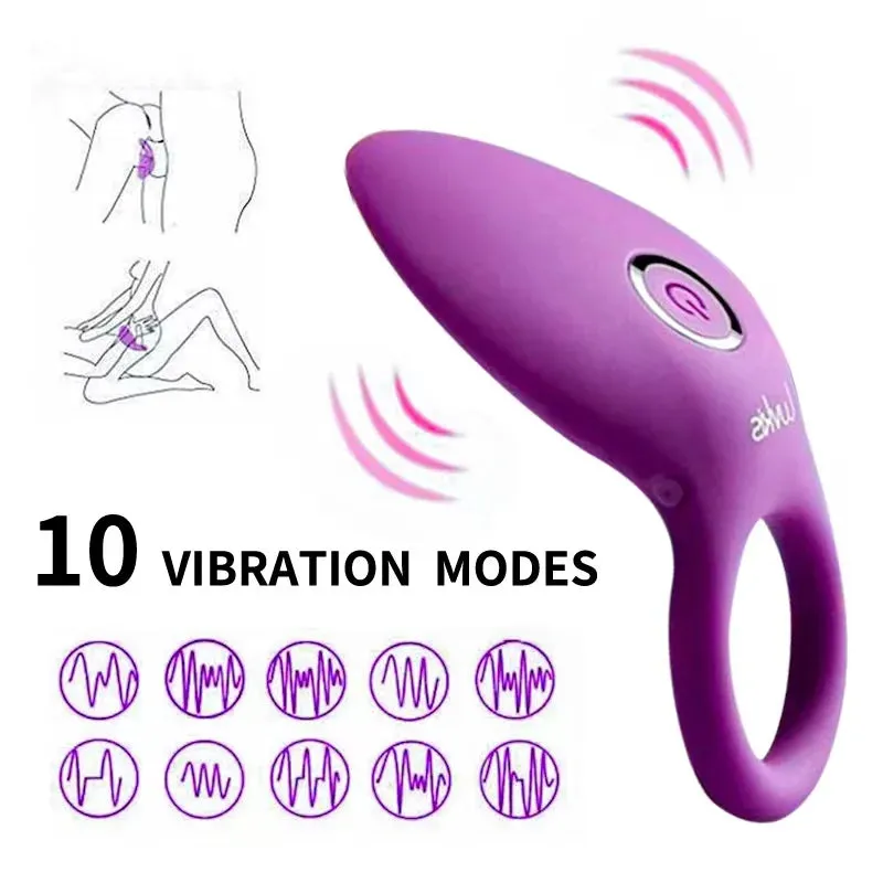 Couples Dual Sensation Pleasure Vibrating Cock Ring Vibrator