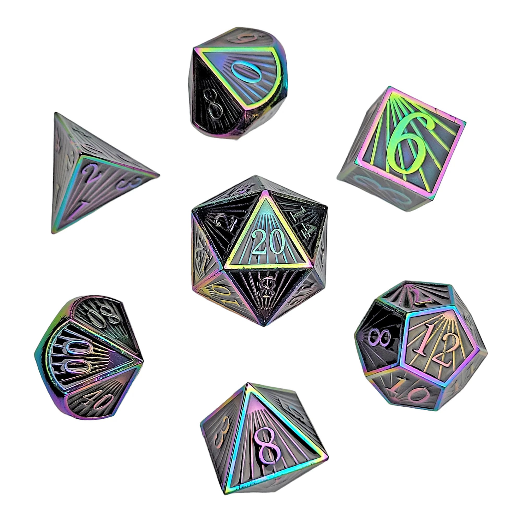 Deco Spectrum Metal RPG Dice Set