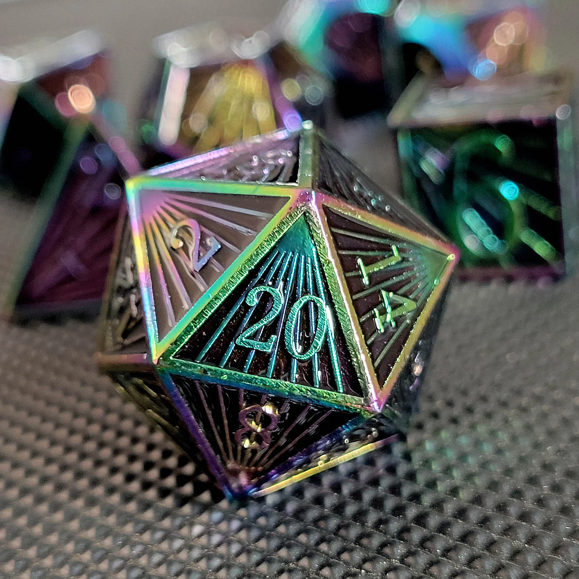 Deco Spectrum Metal RPG Dice Set