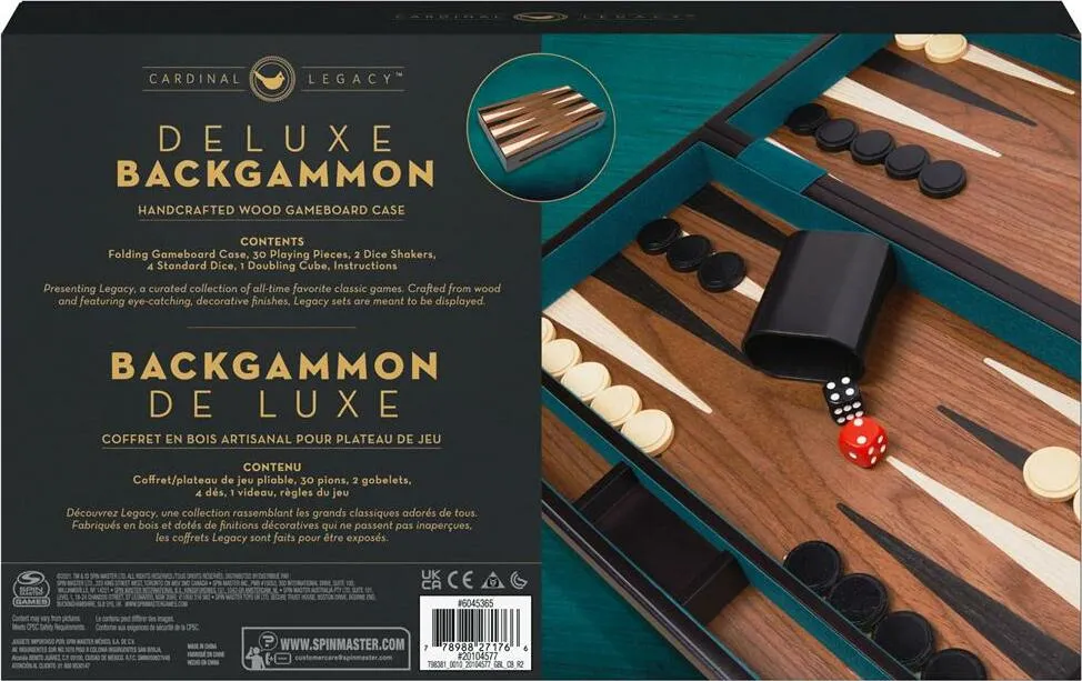 Deluxe Wooden Backgammon Set