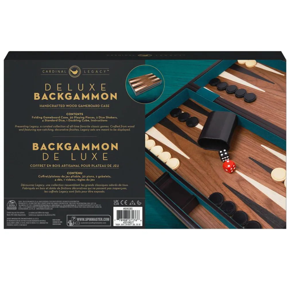 Deluxe Wooden Backgammon Set