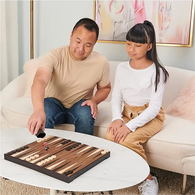 Deluxe Wooden Backgammon Set