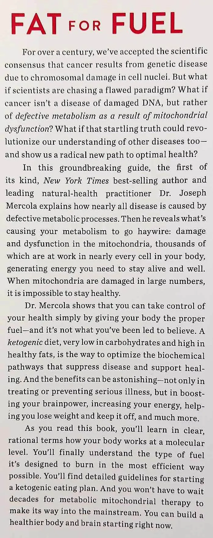 FAT FOR FUEL - Joseph Mercola