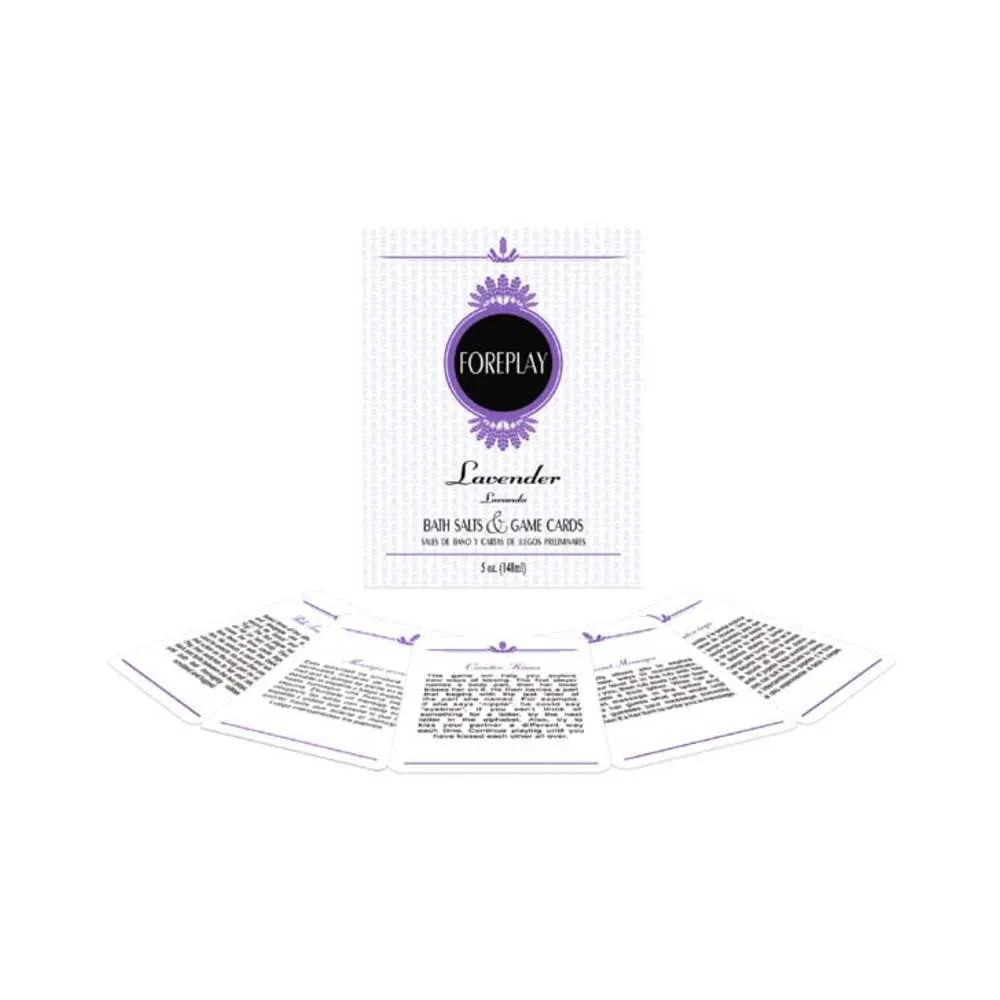 Foreplay Bath Salts & Game Cards - Lavender