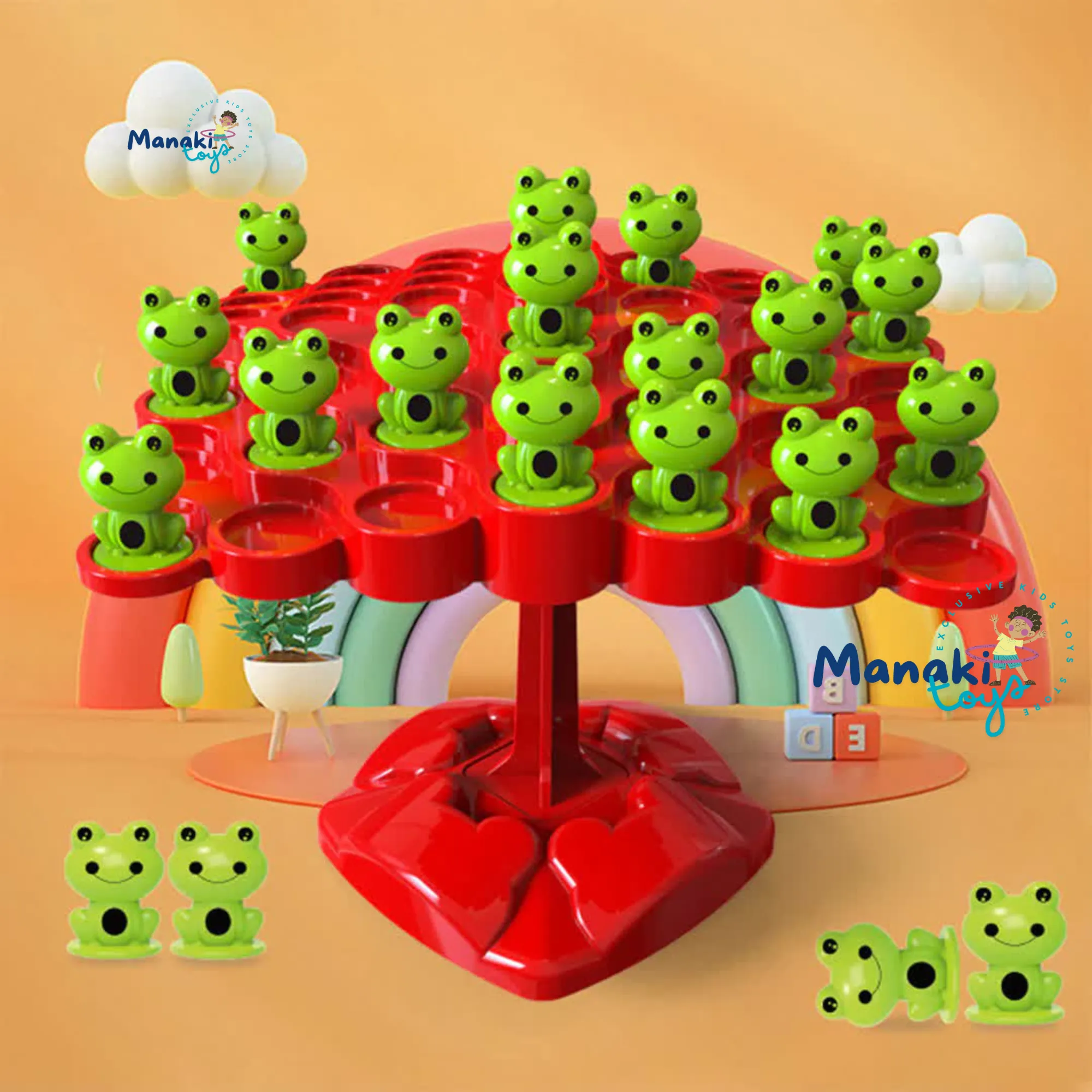 FROG BALANCE GAME TOYS,TWO-PLAYER BALANCE GAME TREE PARENT-CHILD INTERACTIVE FAMILY TABLETOP PUZZLE GAME MONTESSORI TOY,BIRTHDAY CHRISTMAS BULK FROGS BOARD GAME FOR KIDS ADULTS (FROG)…