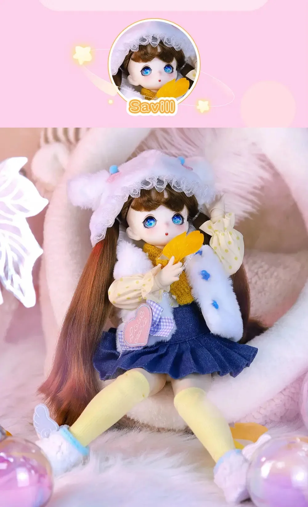 ICY DBS 1/4 BJD Dream Fairy Doll – 40cm SD Anime Toy with Mechanical Joint Body | Official Makeup