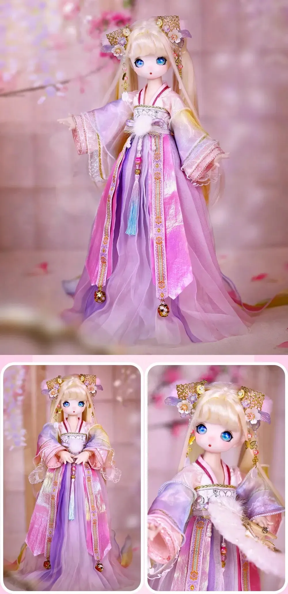 ICY DBS 1/4 BJD Dream Fairy Doll – 40cm SD Anime Toy with Mechanical Joint Body | Official Makeup