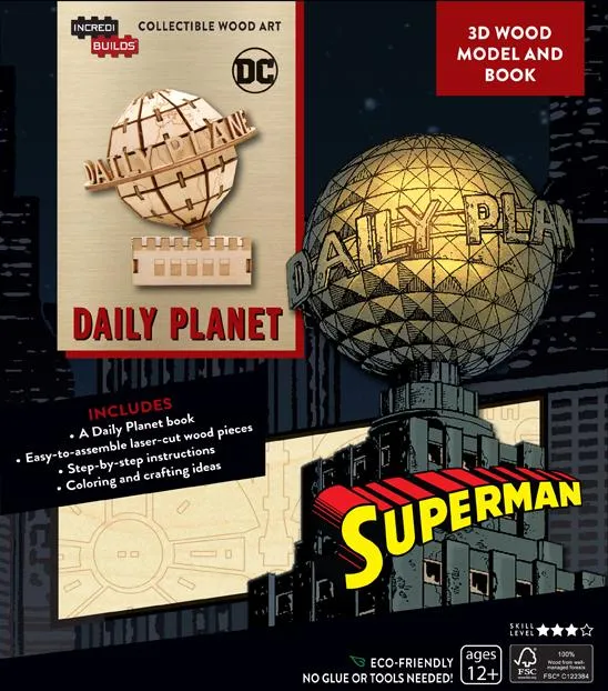 Incredibuilds 3D Wooden Model DC Comics Superman Daily Planet