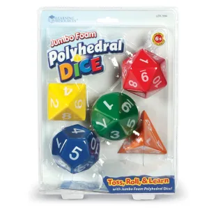 Jumbo Foam Polyhedral Dice 5pc