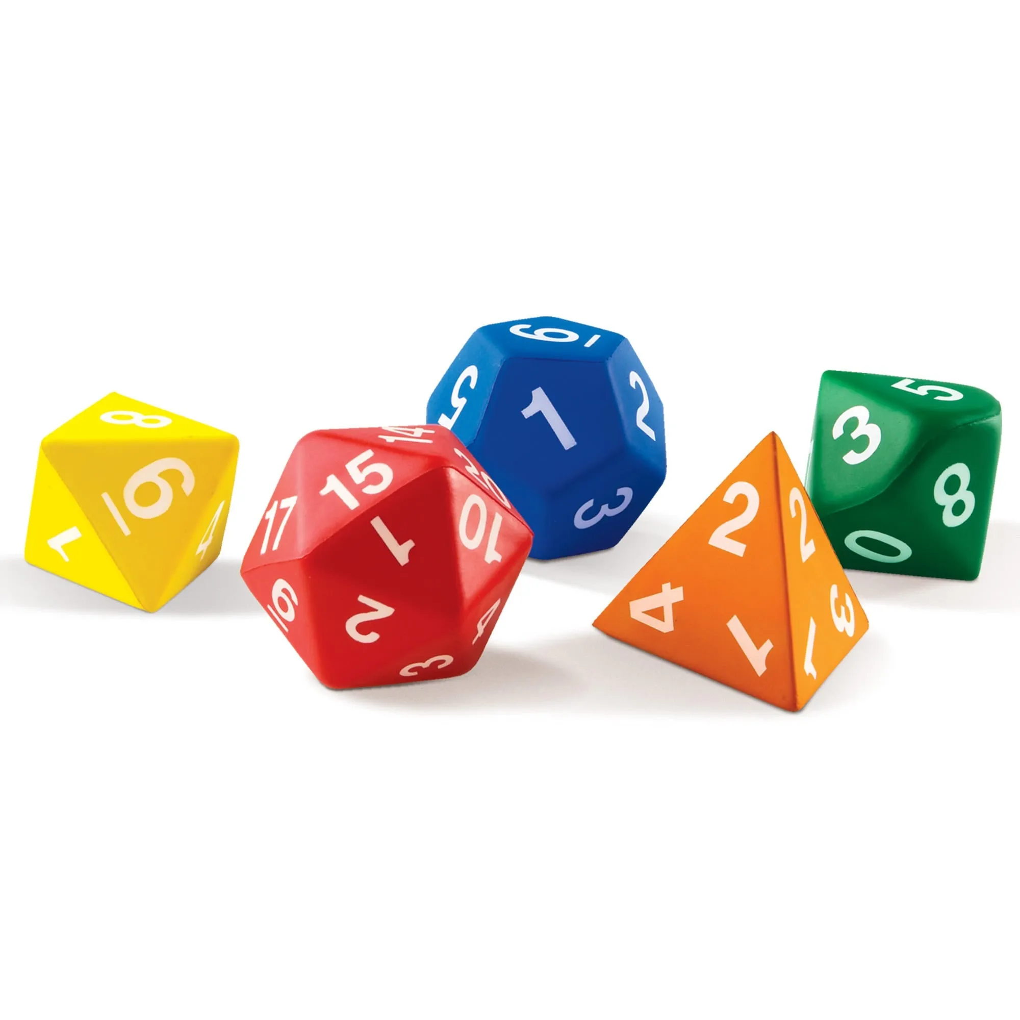 Jumbo Foam Polyhedral Dice 5pc