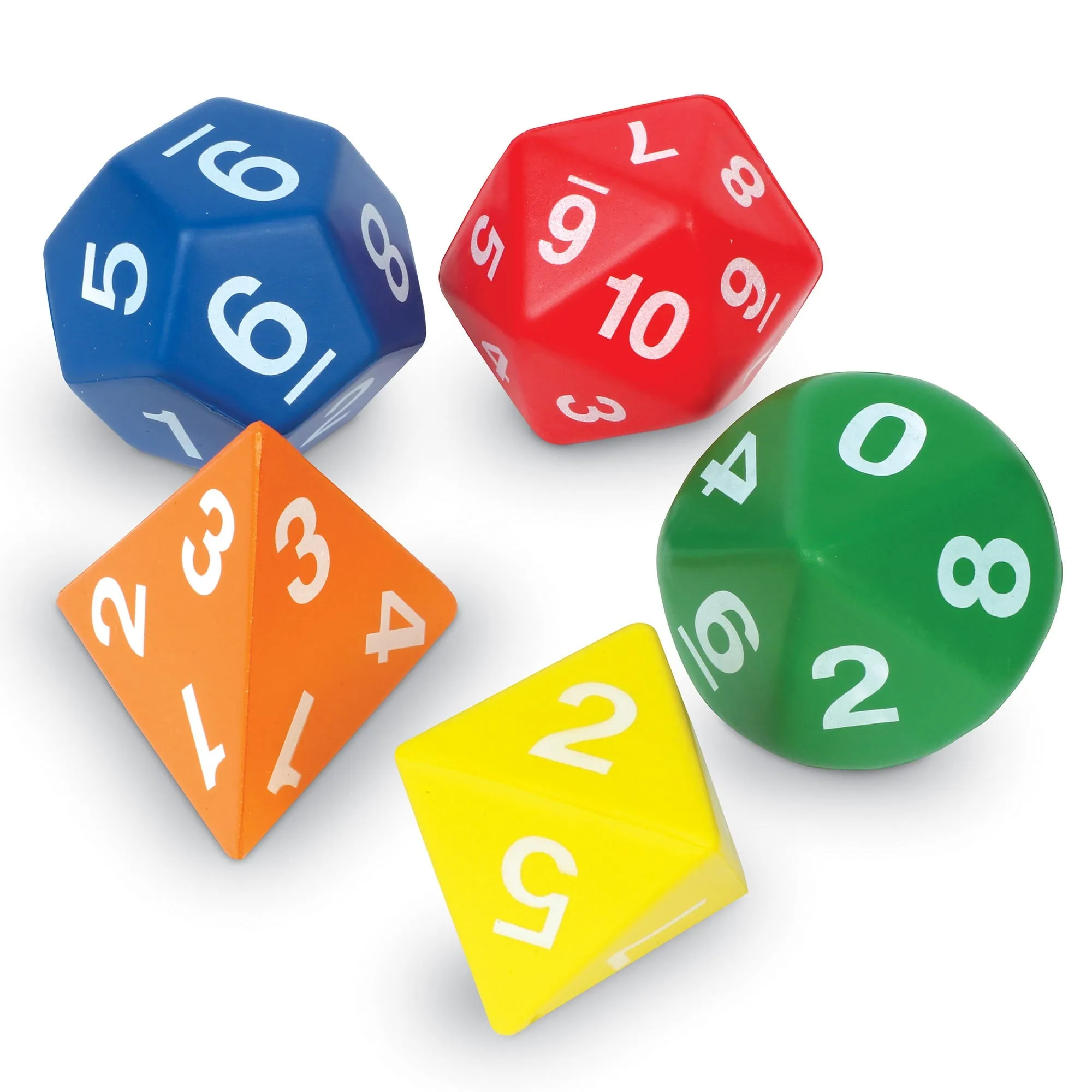 Jumbo Foam Polyhedral Dice 5pc