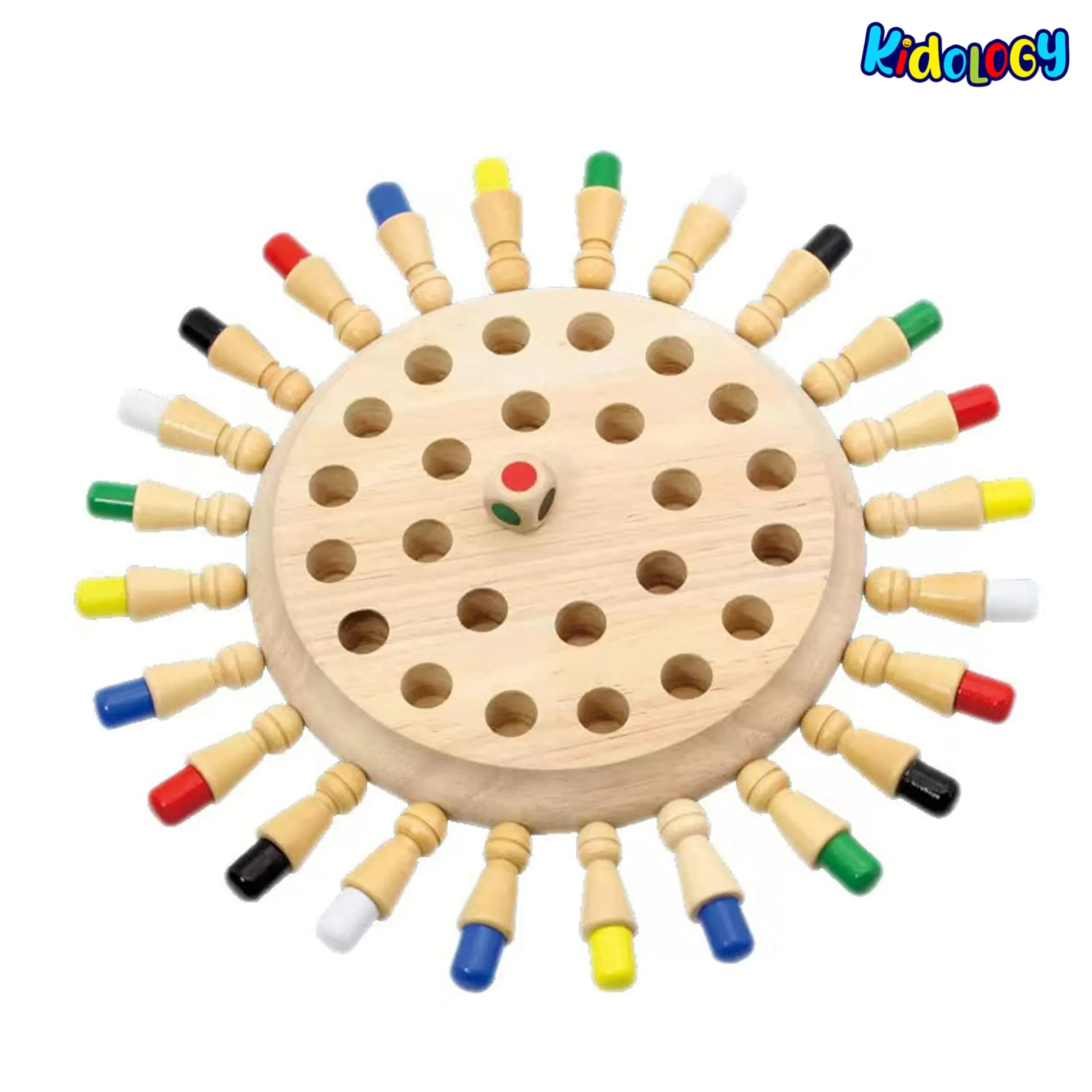 Kidology Wooden Memory Match Stick Chess Game | Color Memory Chess, Parent-Child Interaction Toy | Educational Intelligent Logic Game and Brainteaser Toys for Boys and Girls (Chess)