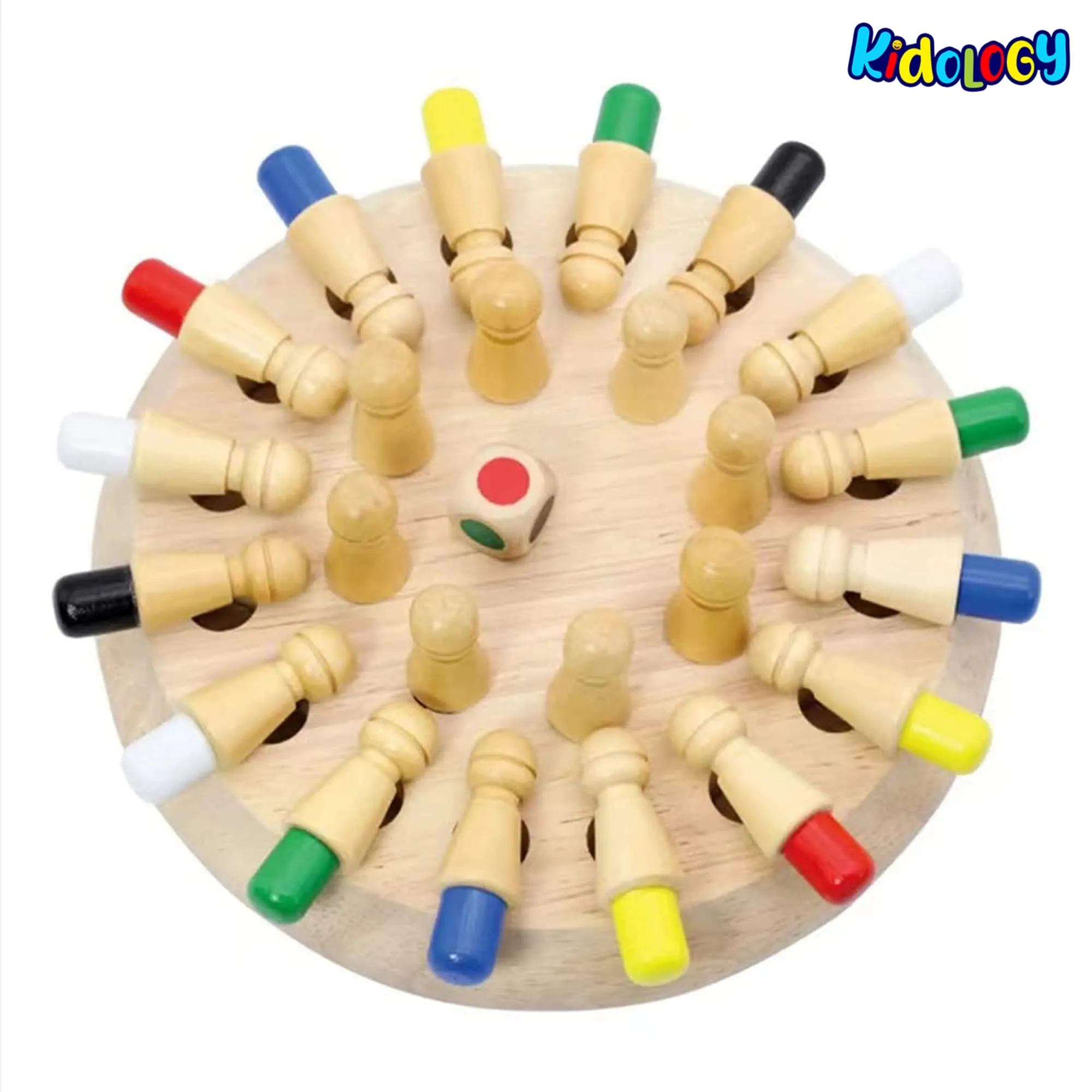 Kidology Wooden Memory Match Stick Chess Game | Color Memory Chess, Parent-Child Interaction Toy | Educational Intelligent Logic Game and Brainteaser Toys for Boys and Girls (Chess)