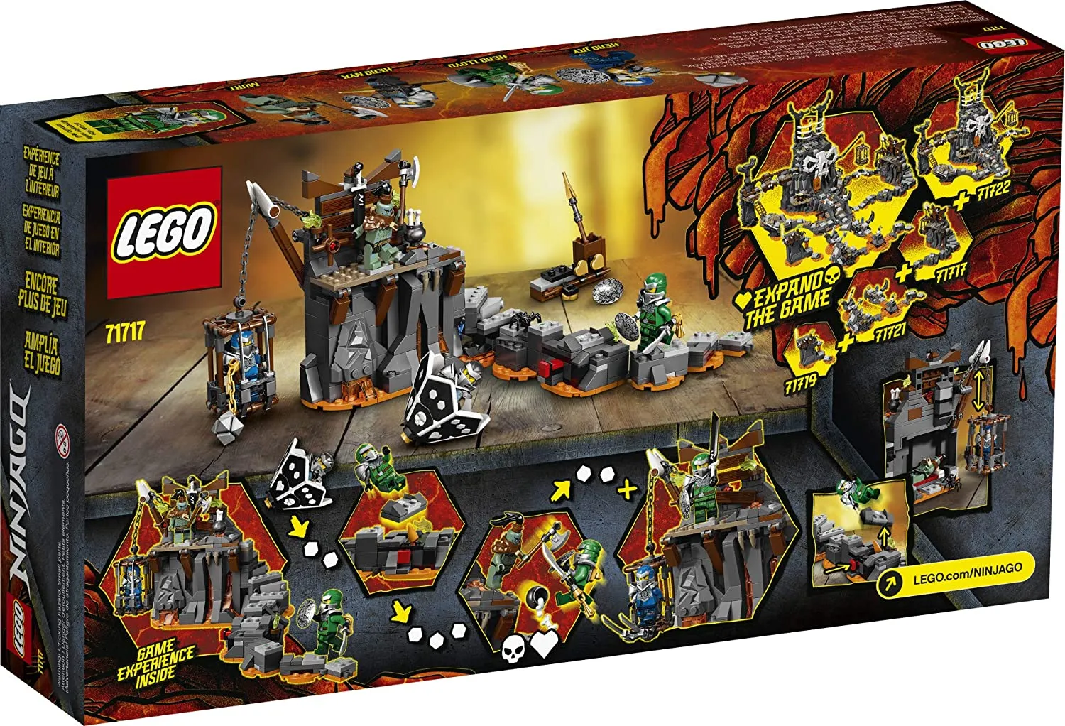 LEGO NINJAGO Journey to The Skull Dungeons 71717 Ninja Playset Building Toy for Kids Featuring Ninja Action Figures, New 2020 (401 Pieces)