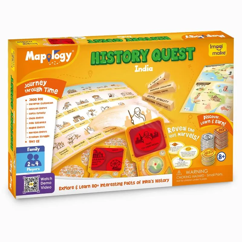 Mapology History Quest India-Dice Game