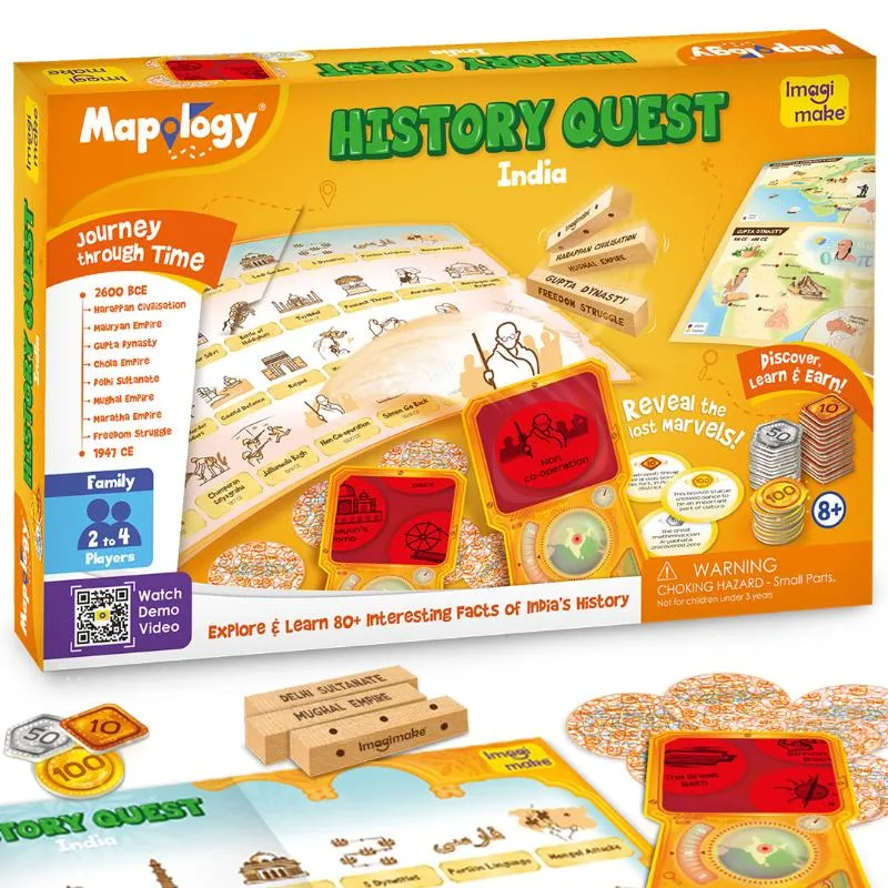 Mapology History Quest India-Dice Game