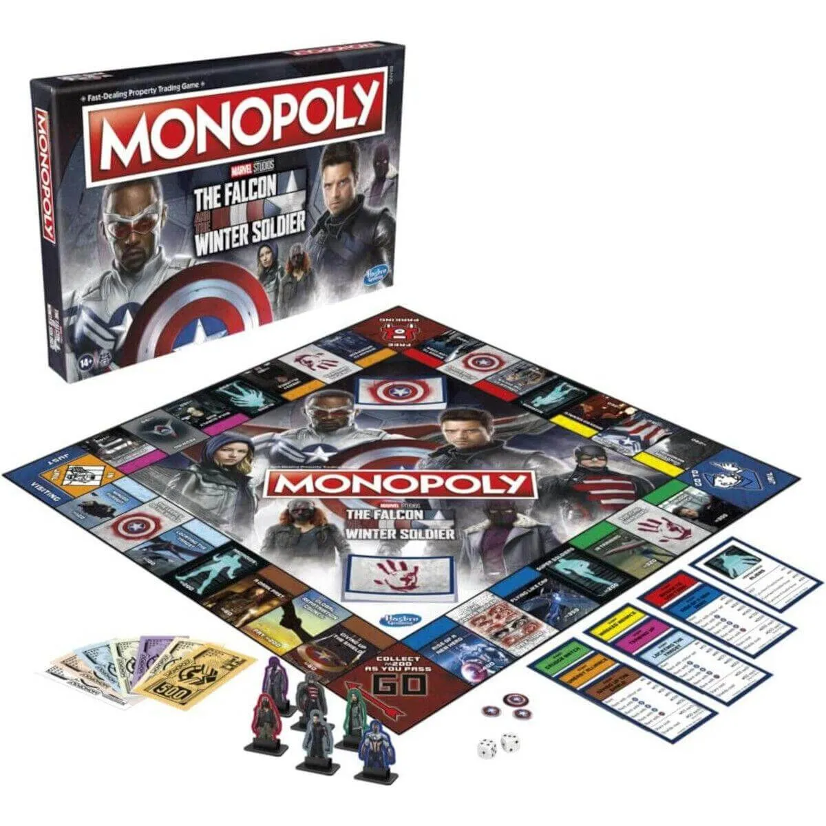 Monopoly Board Game - Marvel Studios The Falcon and The Winter Soldier Edition