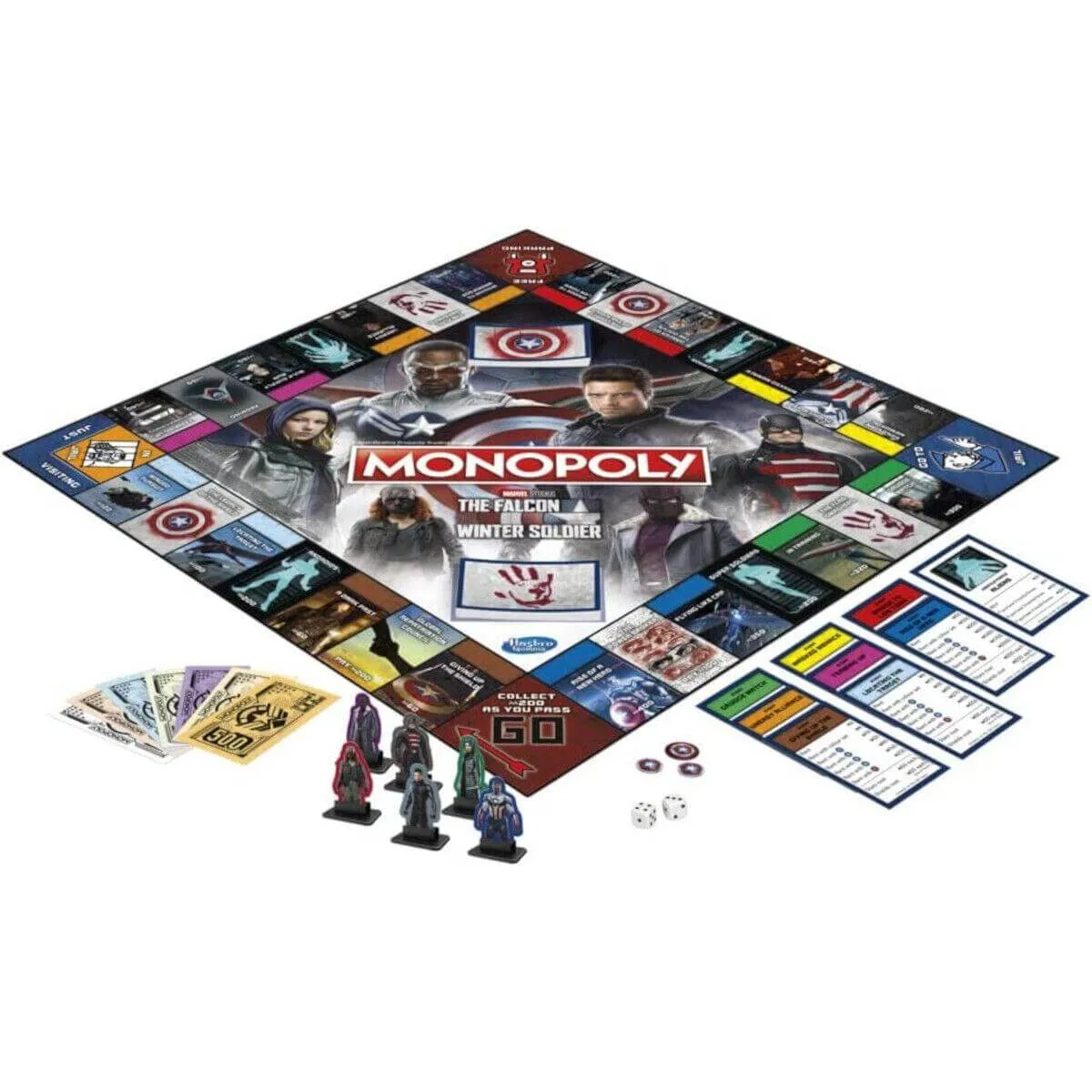 Monopoly Board Game - Marvel Studios The Falcon and The Winter Soldier Edition