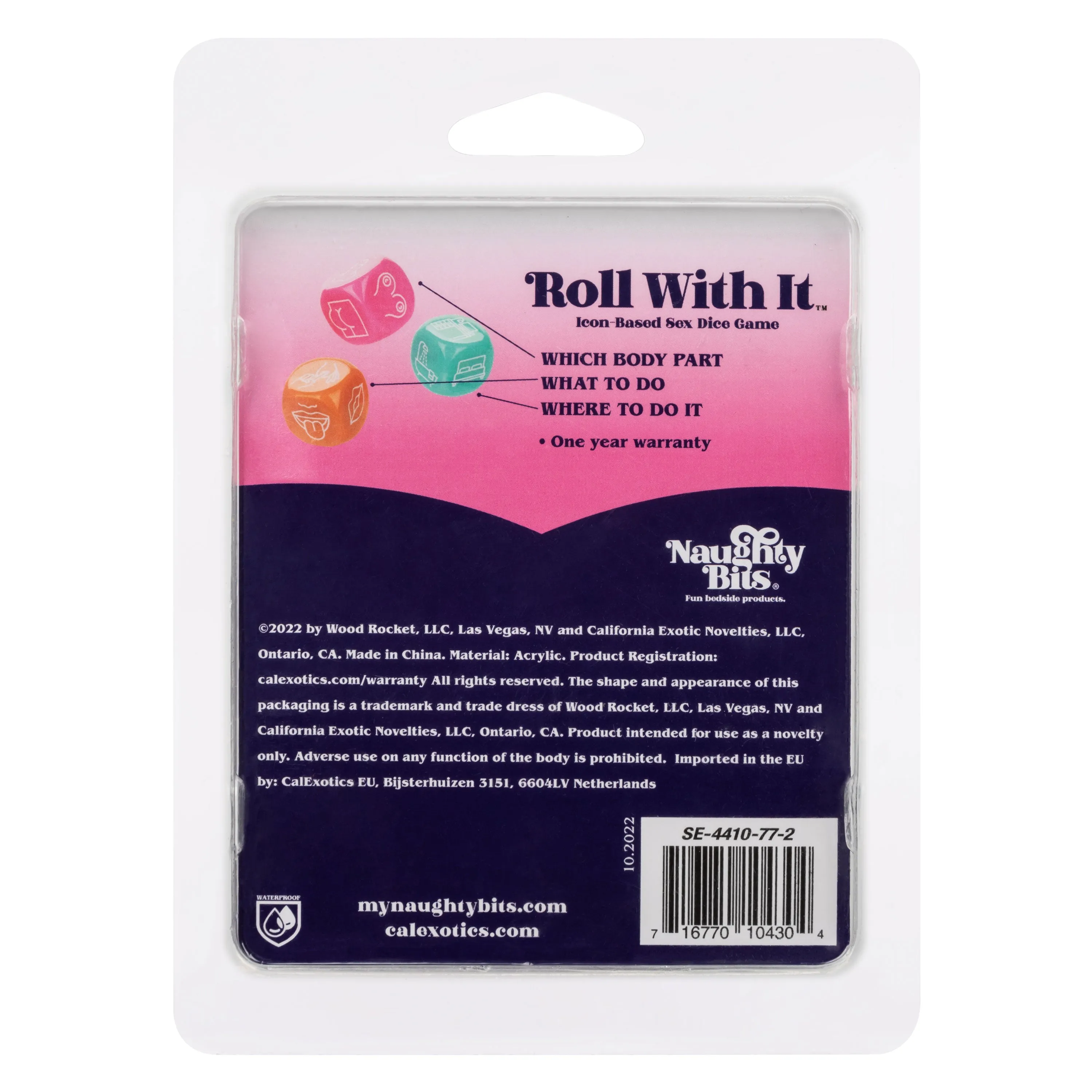 Naughty Bits Roll With It Icon-Based Sex Dice Game