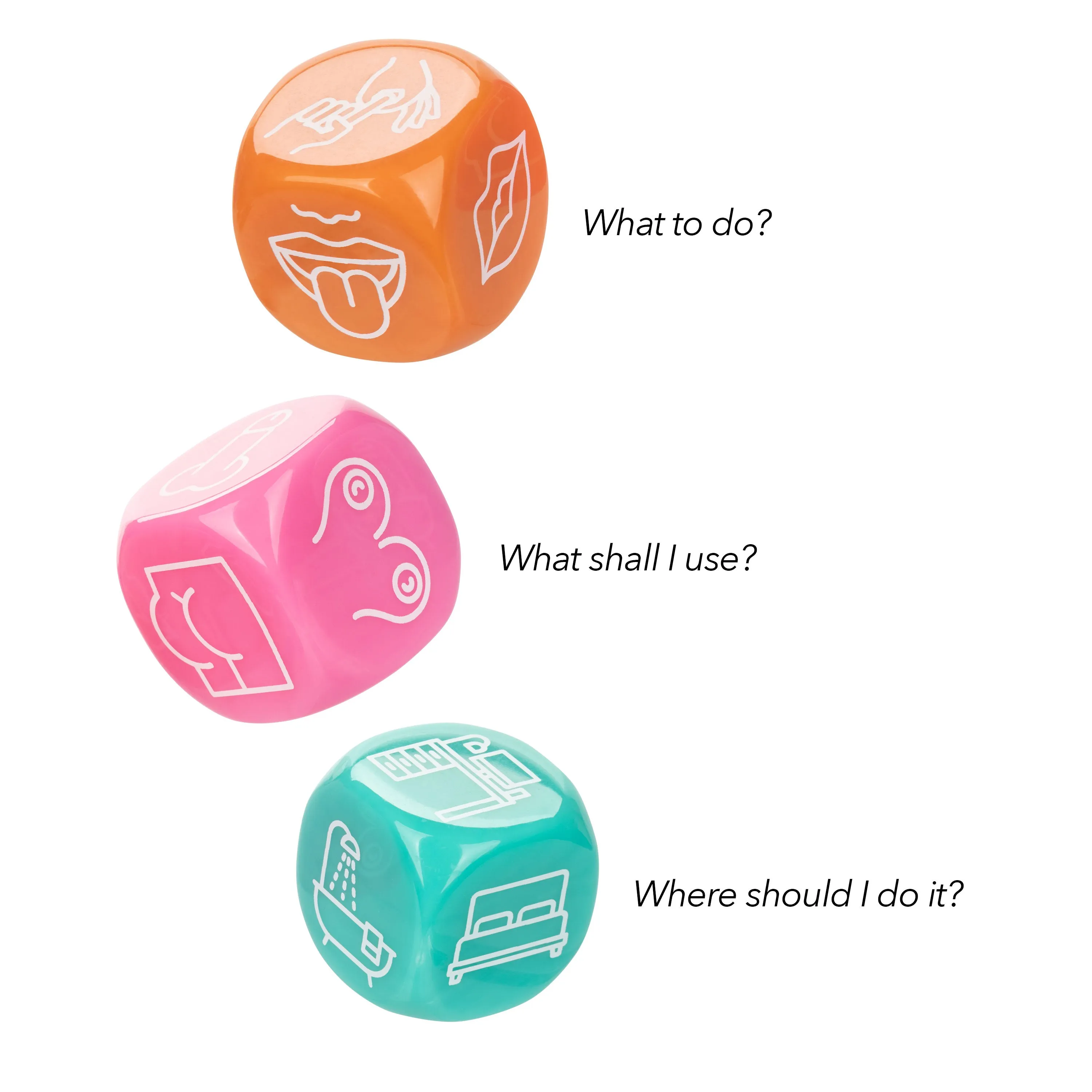 Naughty Bits Roll With It Icon-Based Sex Dice Game