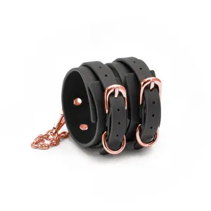 NS Novelties Bondage Couture Ankle Cuffs - Black