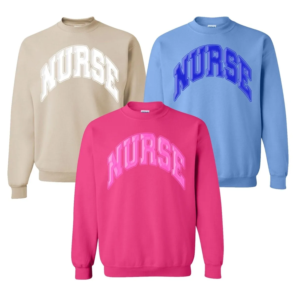 'Nurse' PUFF Crewneck Sweatshirt