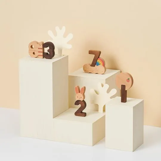 Oioiooi Wooden Number Play Blocks