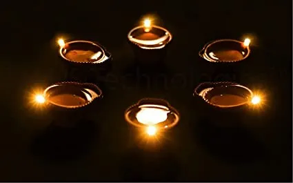 Plastic Ambient Lights Battery Operated LED Diyas Candle with Water Sensing Technology