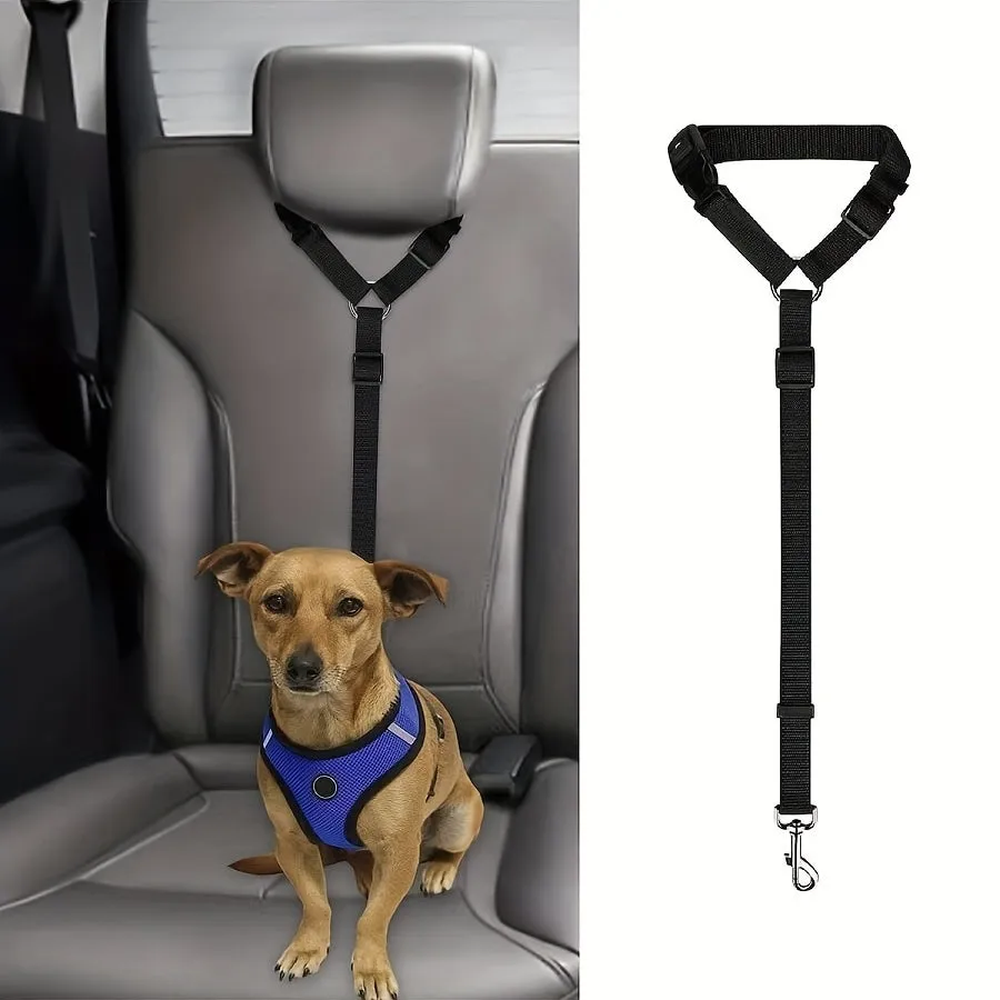 Safe and Secure Pet Car Harness Adjustable Seat Belt for Dogs