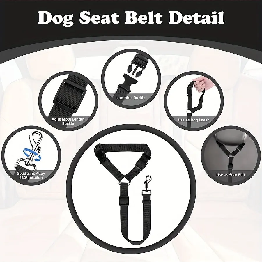 Safe and Secure Pet Car Harness Adjustable Seat Belt for Dogs