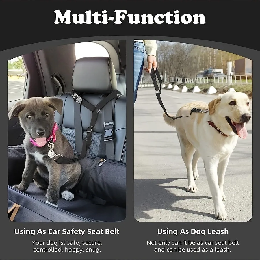 Safe and Secure Pet Car Harness Adjustable Seat Belt for Dogs