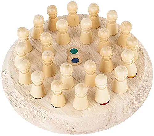 SHINETOY Matching Games, Wooden Memory Match Stick Chess Game,BLOWEST Colorful Memory Chess, Funny Block Board Game, Early Educational Toy, Brain Trainig Games