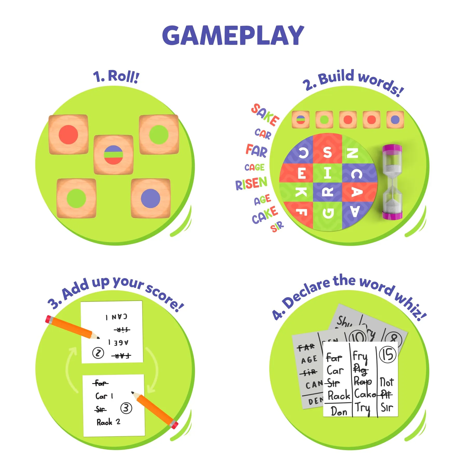 Skillmatics Word Building Game - Muddled, Fast-Paced Word Building Game, Fun for Kids & Families, Gifts for Boys & Girls Ages 8, 9, 10, & Up