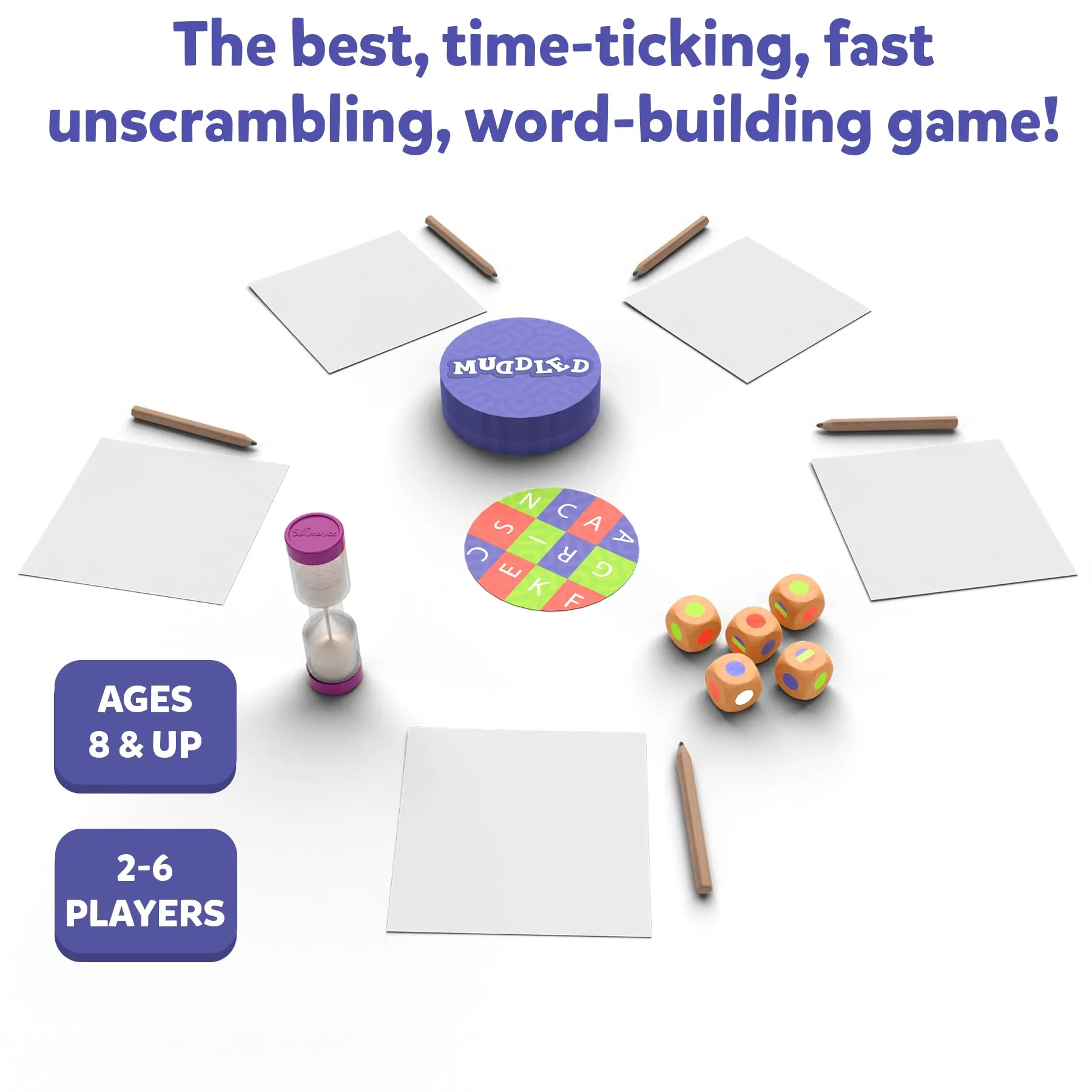 Skillmatics Word Building Game - Muddled, Fast-Paced Word Building Game, Fun for Kids & Families, Gifts for Boys & Girls Ages 8, 9, 10, & Up