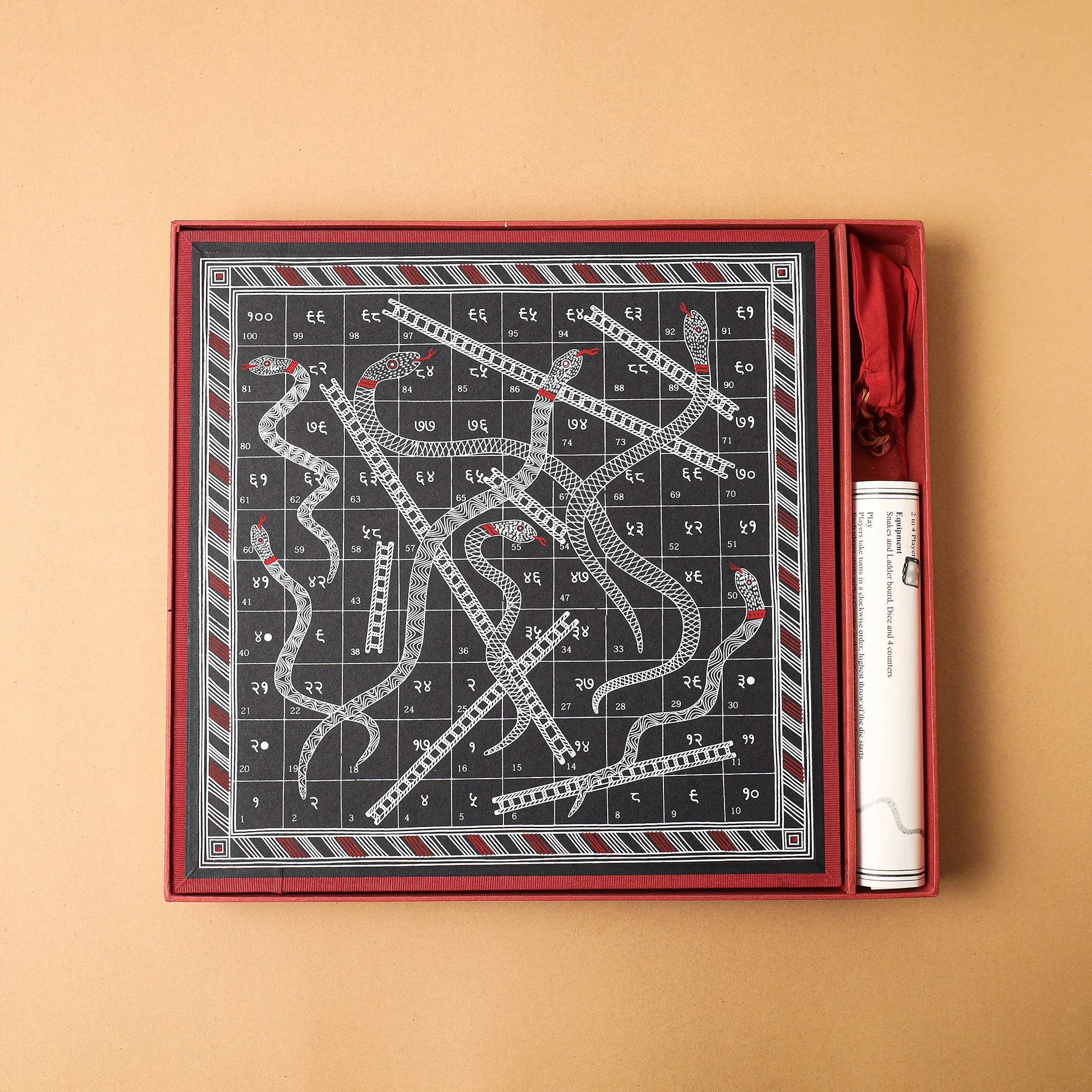 Snakes & Ladders - Traditional Indian Board Game (14 x 12 in)