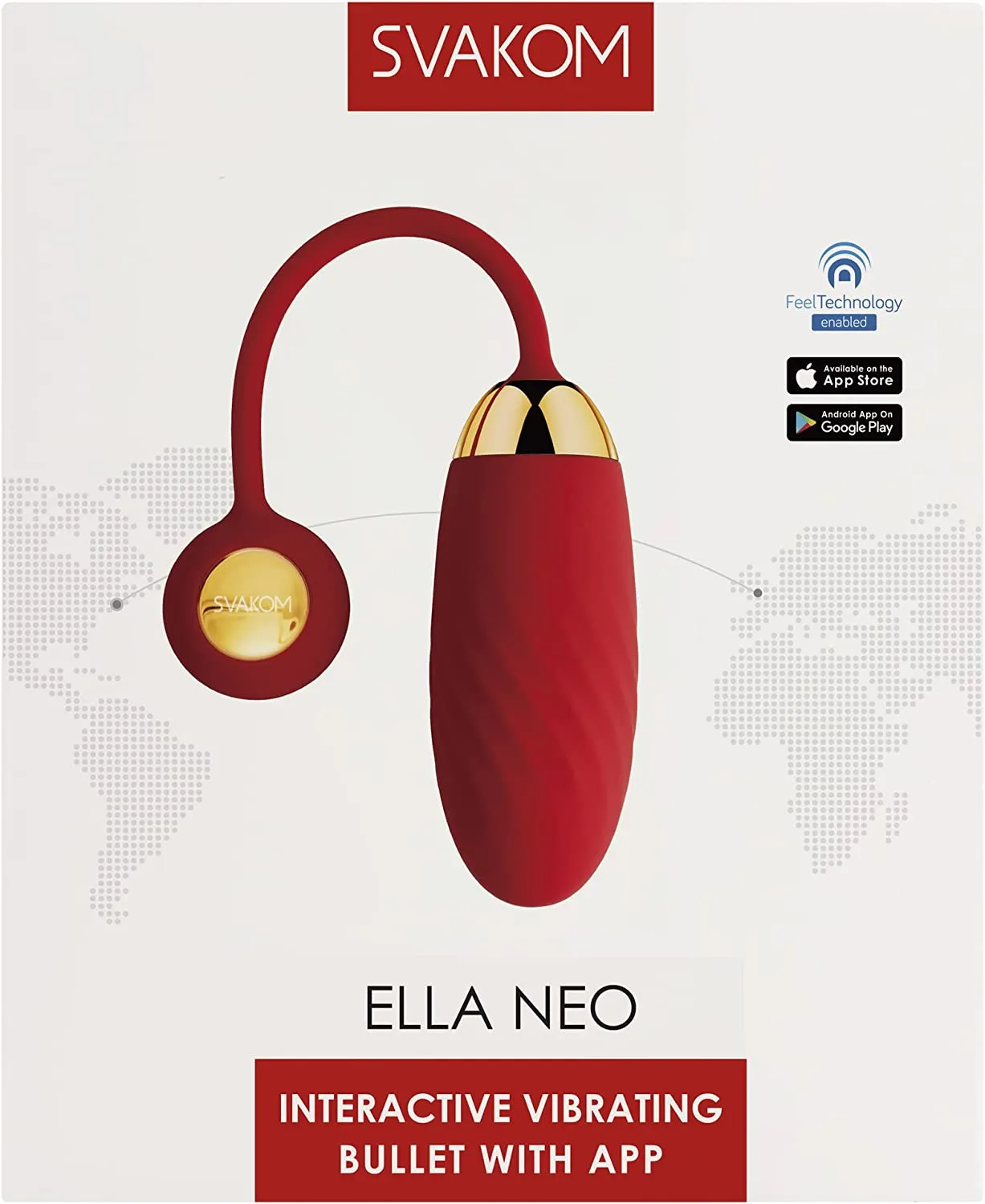 Svakom Ella Neo Red Interactive Vibrating Bullet