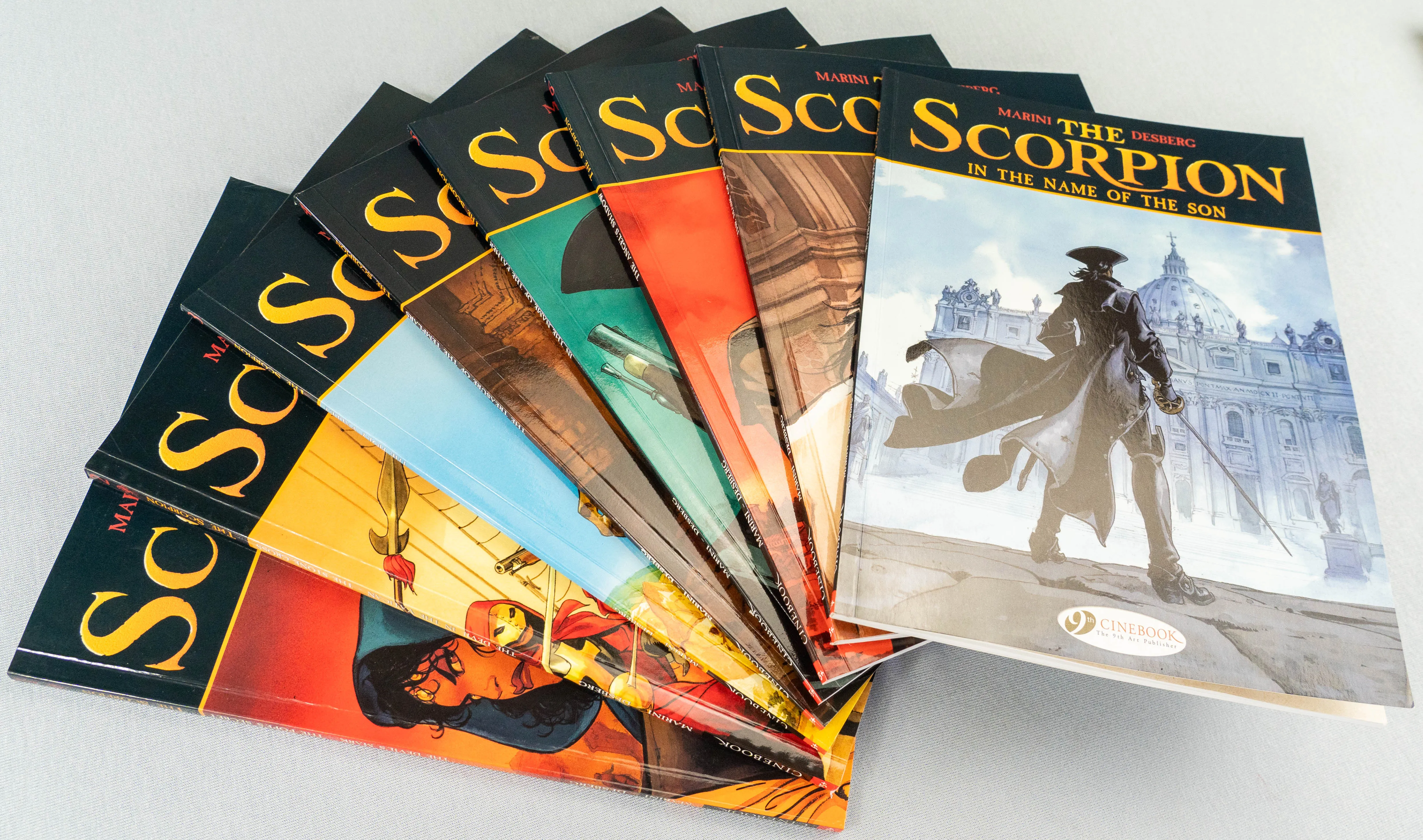 THE SCORPION: Cinebook Paperback Comic Book Full Set x8 by Marini Desberg