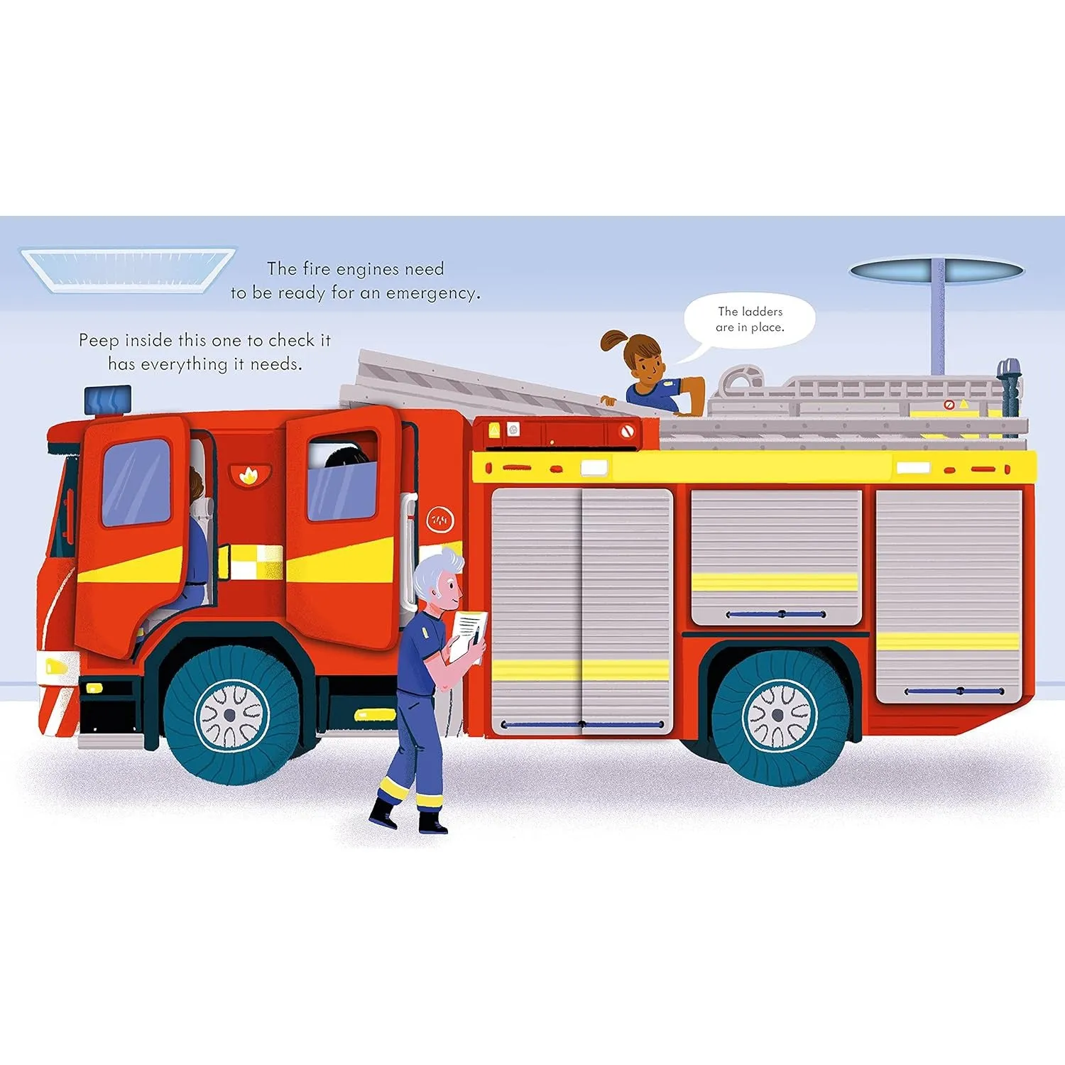 Usborne peek inside how a fire truck works