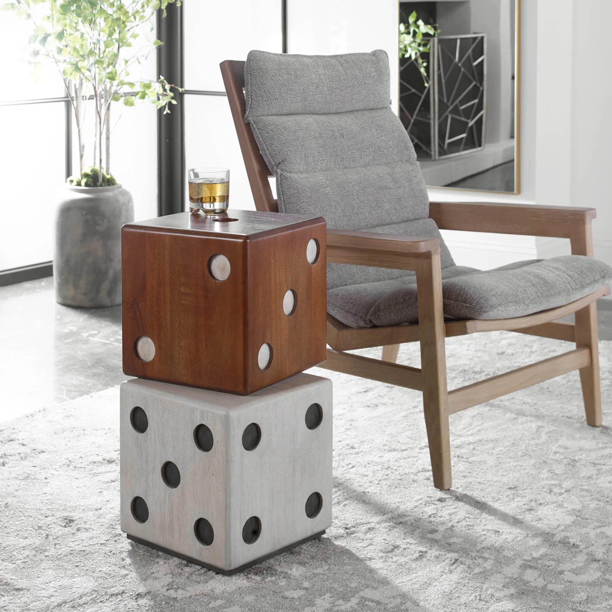 Uttermost Roll The Dice Accent Table