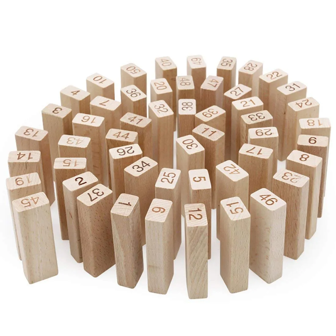 Webby Wooden Jenga Building Blocks Educational Game Toy 54 Pcs