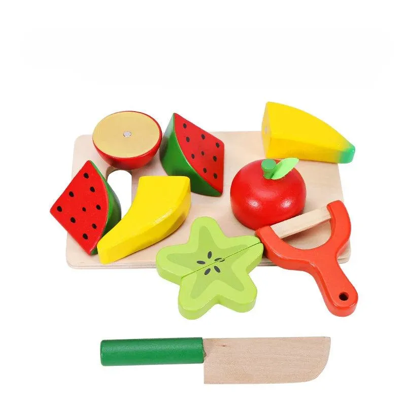 Wooden Fruit Cutting Set